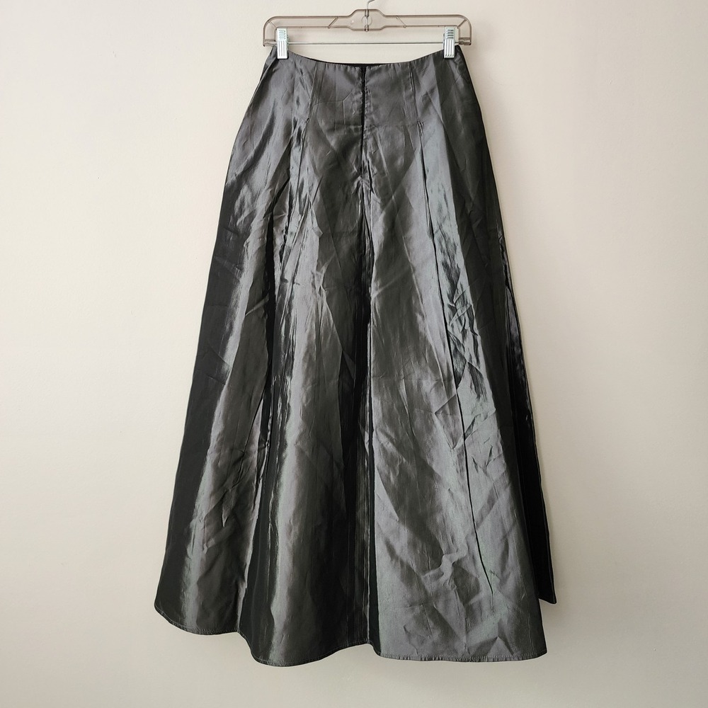 VTG SCOTT MCCLINTOCK Gray Metallic Formal Dress Skirt Old Money Cocktail Size 4P